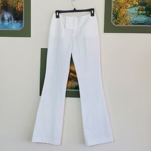 Chic White Wide Leg Women's Pants